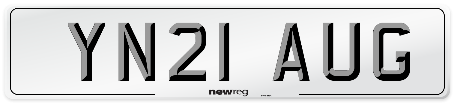 YN21 AUG Number Plate from New Reg